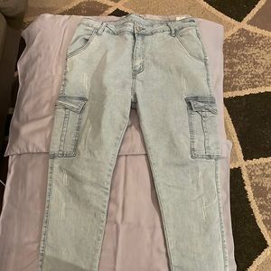 Slim SHEIN blue jeans with Cargo pockets